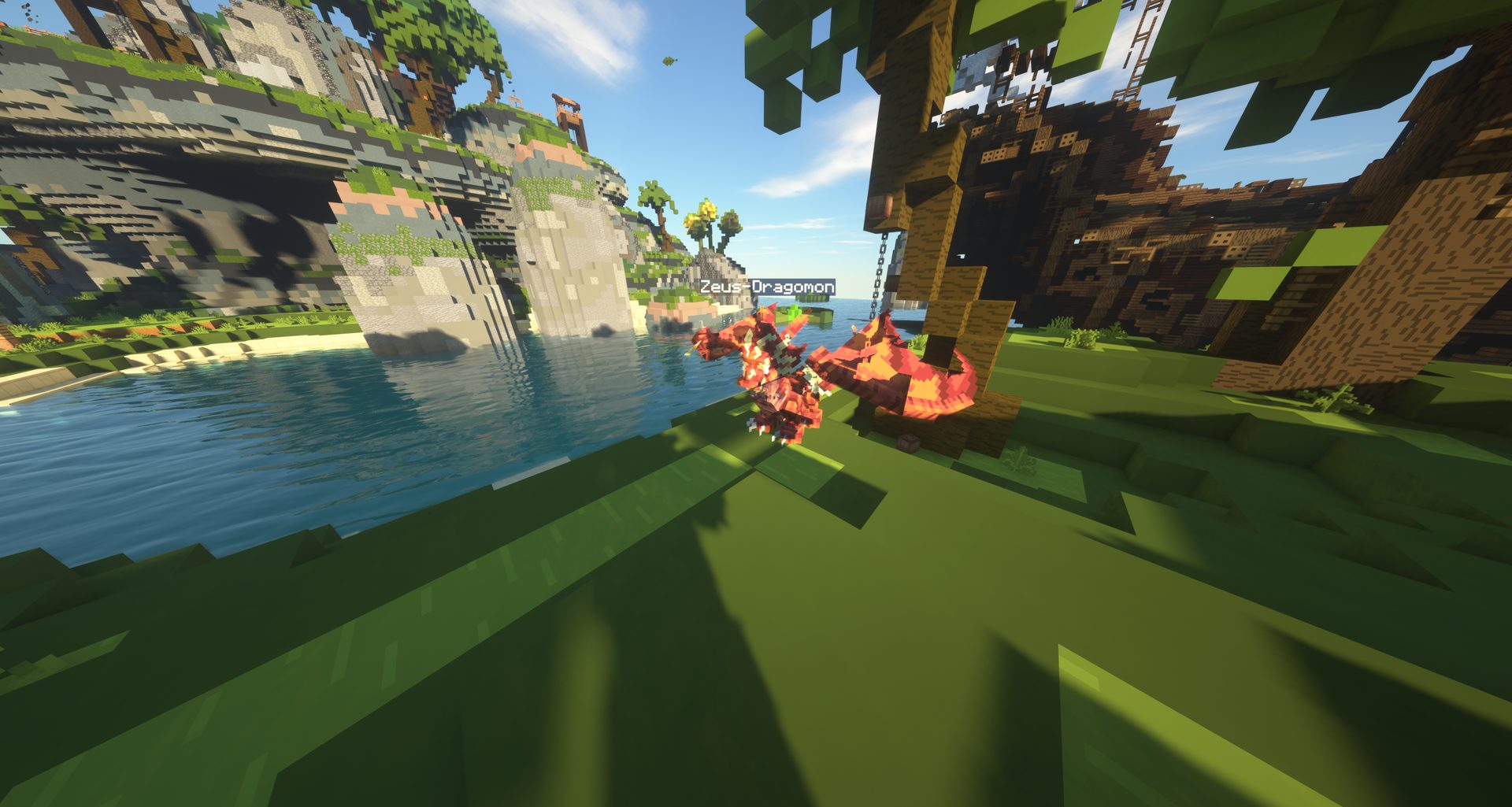 Echter Spieler mit Custom-Mount auf BlockariaPrime